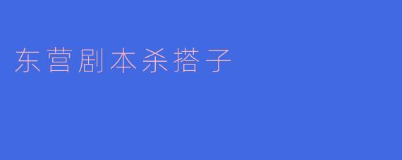 东营剧本杀搭子:点燃你的推理激情