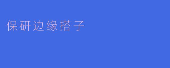 什么是“保研边缘搭子”?**