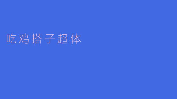 吃鸡搭子超体