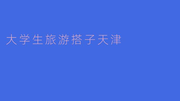 大学生旅游搭子天津