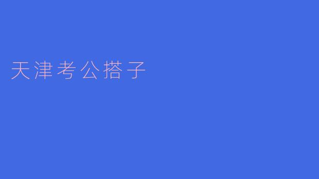 天津考公搭子