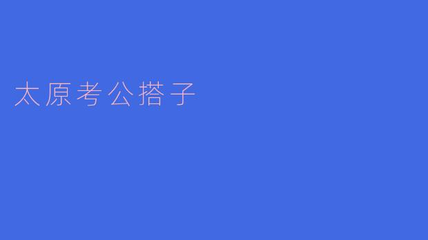 太原考公搭子