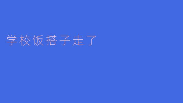 学校饭搭子走了
