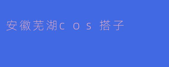 安徽芜湖cos搭子