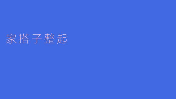 ### 家搭子整起：共筑温暖的家园