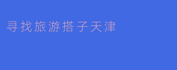 寻找旅游搭子天津