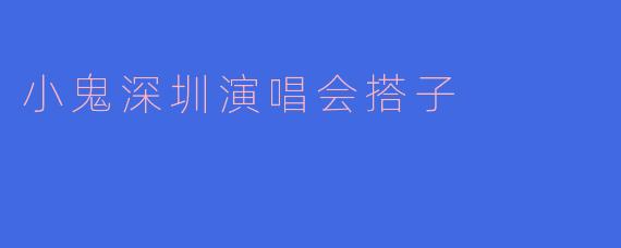 小鬼深圳演唱会的搭子怎么找？****