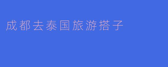 成都去泰国旅游搭子