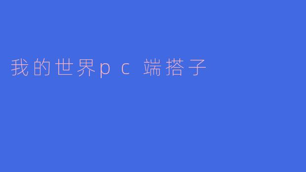 我的世界pc端搭子