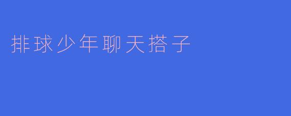 排球少年聊天搭子