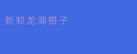 新郑龙湖搭子