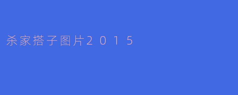 杀家搭子图片2015