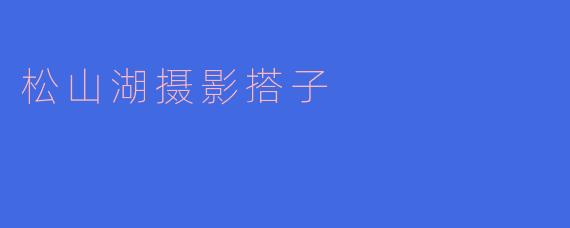 松山湖摄影搭子