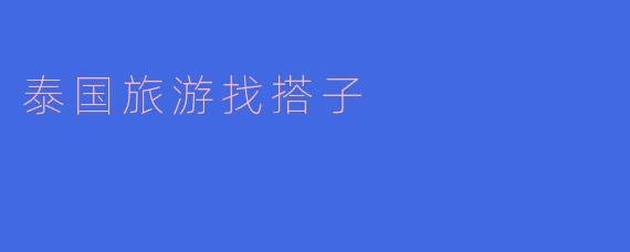泰国旅游找搭子有什么好处？****