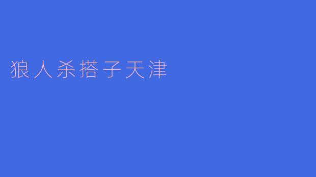 狼人杀搭子天津