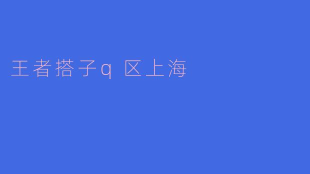 探索“王者搭子”——Q区上海的精彩世界