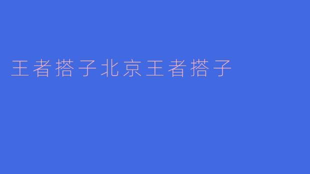 王者搭子北京王者搭子