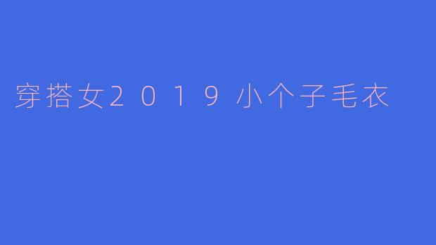穿搭女2019小个子毛衣