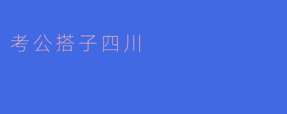 考公搭子四川