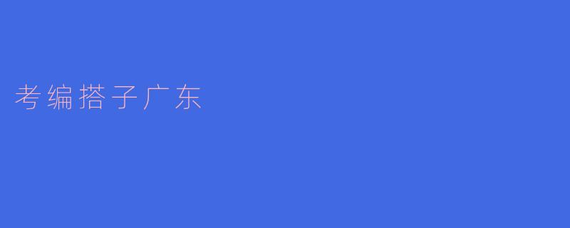 考编搭子广东