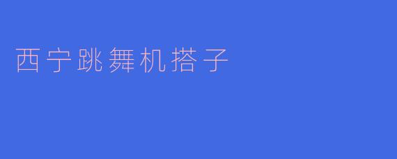 ### 西宁跳舞机搭子：舞动青春的节拍