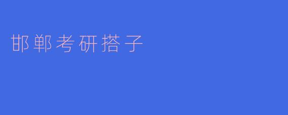 邯郸考研搭子