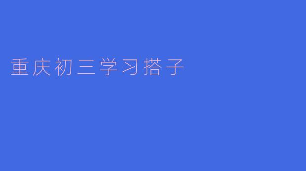 ### 重庆初三学习搭子：共筑知识之桥