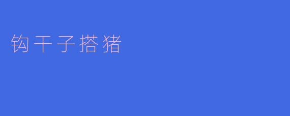 钩干子搭猪