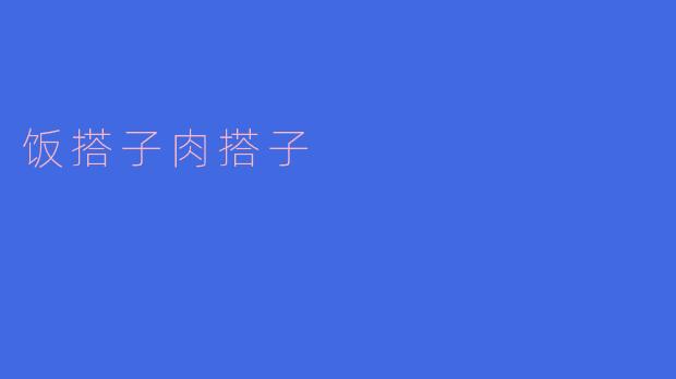 饭搭子与肉搭子的奇妙情缘