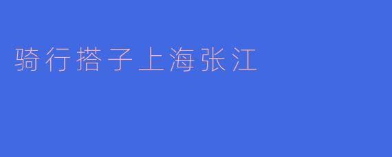 骑行搭子在上海张江的活动有哪些？**