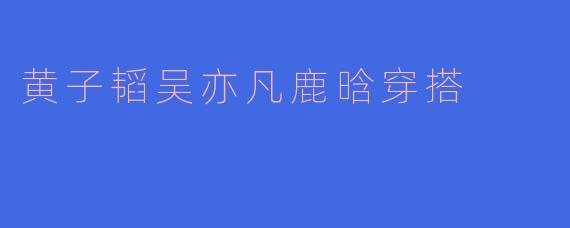 黄子韬、吴亦凡和鹿晗的穿搭风格有什么特点？