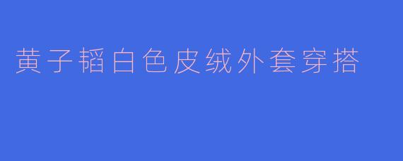 黄子韬的白色皮绒外套搭配什么样的服饰最合适？****