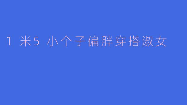 1米5小个子偏胖穿搭淑女