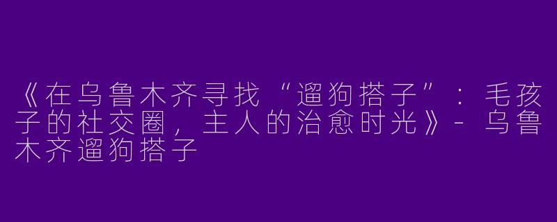《在乌鲁木齐寻找“遛狗搭子”：毛孩子的社交圈，主人的治愈时光》-乌鲁木齐遛狗搭子