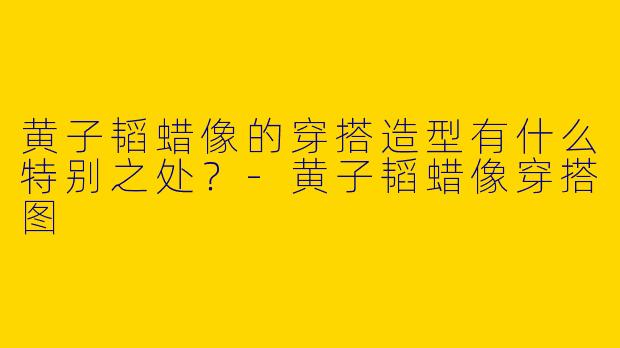 黄子韬蜡像的穿搭造型有什么特别之处？