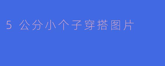 5公分小个子穿搭图片