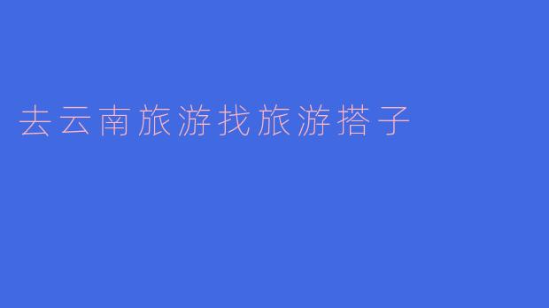 去云南旅游找旅游搭子