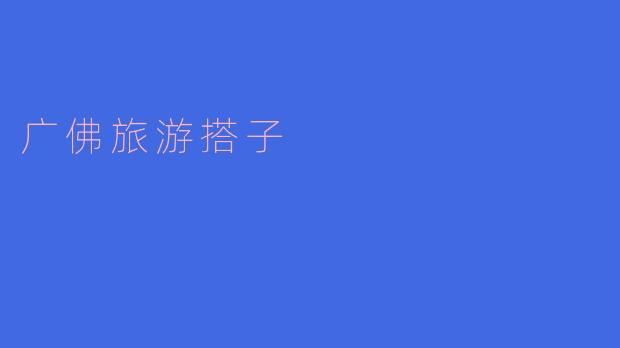 广佛旅游搭子