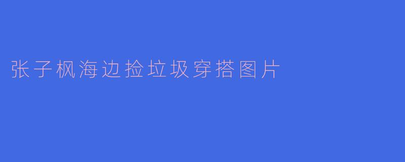 张子枫海边捡垃圾穿搭图片
