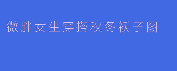微胖女生穿搭秋冬袄子图