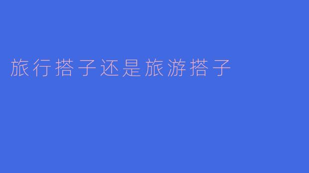 旅行搭子还是旅游搭子？一字之差，体验大不同