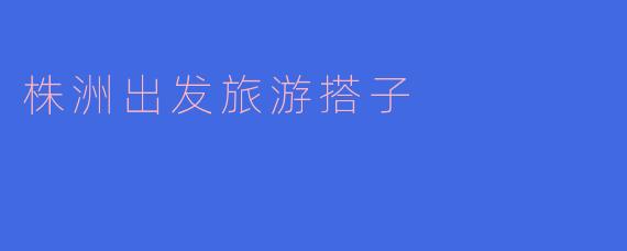 株洲出发旅游搭子