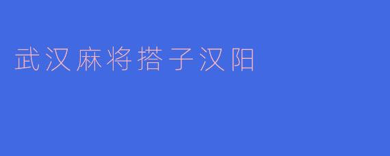武汉麻将搭子汉阳