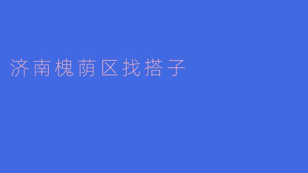 济南槐荫区找搭子