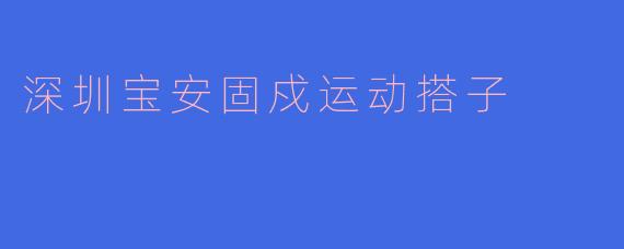 深圳宝安固戍运动搭子