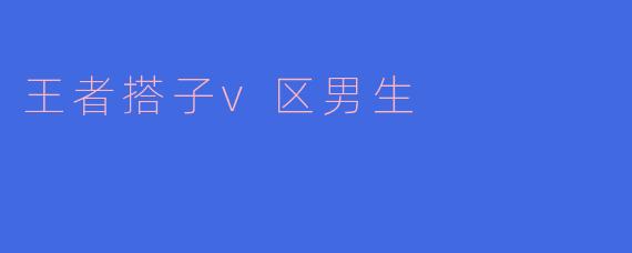 王者搭子v区男生
