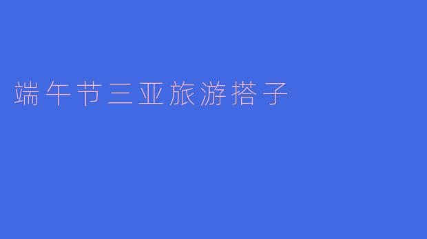 端午节三亚旅游搭子