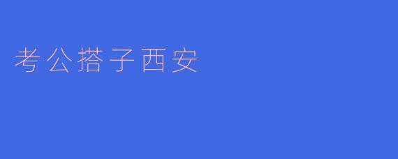 考公搭子西安