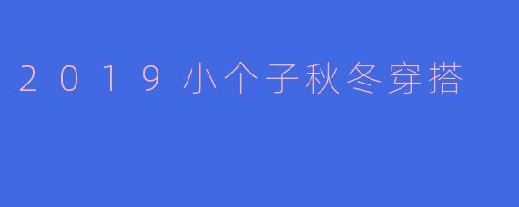 2019小个子秋冬穿搭
