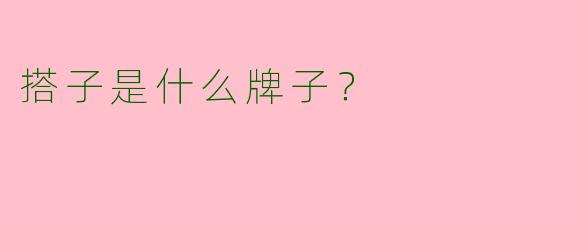 搭子是什么牌子？